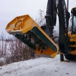 Kosiarka bijakowa Ghedini do koparko - ładowarki